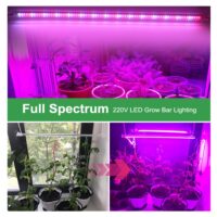 רצועות נורות LED לגידול צמחים - 75 נוריות בעלות ספקטרום אור מלא עם מתג הפעלה
