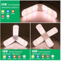 24W-36W-48W-Foldable-LED-Grow-Light-Full-Spectrum-E27-Plant-Growing-Light-Phytolamp-Bulb-For-1 מנורת גידול LED מתקפלת לצמחים בעלת ספקטרום אור מלא 24W 36W 48W - מומלץ למגדלים !
