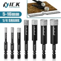 Hexagonal-Shank-Brazed-Dry-Ceramic-Tile-Diamond-Drill-Bit-5-16mm-Hole-Saw-Marble-Ceramic-Granite מקדח יהלום מקצועי לקידוח חורים בעציצים משיש, גרניט, בטון, טרקוטה - ביצועים מעולים ומדויקים