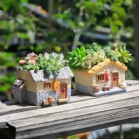 Vintage-Farmhouse-Planter-for-Succulents-Air-Plants-Creative-Flower-Pot-Funny-Cottage-Grange-Fairy-Garden-Home-1 עציץ וינטאג'י חמוד לגידול סוקולנטים וצמחים