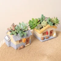 Vintage-Farmhouse-Planter-for-Succulents-Air-Plants-Creative-Flower-Pot-Funny-Cottage-Grange-Fairy-Garden-Home-4 עציץ וינטאג'י חמוד לגידול סוקולנטים וצמחים