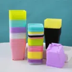 10PCS-Gardening-Mini-Small-Square-Pot-Seven-Colors-Flower-Pot-Succulent-Pot-Little-Black-Square-Plastic-1 מארז 10 עציצים צבעוניים ודקורטיביים לבית ולמשרד - כולל תחתית לכל עציץ | קוטר 7 סמ