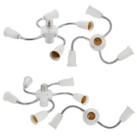 בסיס מנורות גמיש - מפצלי בתי נורה 2 עד 5 נורות LED - תאורת גידול ותאורה כללית