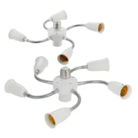 בסיס מנורות גמיש - מפצלי בתי נורה 2 עד 5 נורות LED - תאורת גידול ותאורה כללית