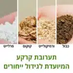 תערובת קרקע המיועדת לגידול ייחורים סוקולנטים וקקטוסים תערובת שתילה מיוחדת לייחורים מקדמת השרשה זרעים והנבטה המכילה כבול | קוקוס טחון | פרלייט | ורמיקולייט