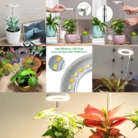 kf-S5dc882ded12b48bcae31bf87c9ec1ce8c-Full-Spectrum-Indoor-Solar-LED-Growth-Light-Four-Gear-Dimming-Fleshy-Viridiplantae-Flower-Floor-Telescopic-Fill תאורת LED מתכווננת לצמחים בעלת ספקטרום אור מלא - 4 מצבי עמעום + הגדרת זמן תאורה