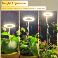 kf-Sd838533a7f2e4dc98311bd1f337c9ac3u-Full-Spectrum-Indoor-Solar-LED-Growth-Light-Four-Gear-Dimming-Fleshy-Viridiplantae-Flower-Floor-Telescopic-Fill תאורת LED מתכווננת לצמחים בעלת ספקטרום אור מלא - 4 מצבי עמעום + הגדרת זמן תאורה