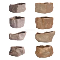 kf-Se30a02426b9749a2a0d2d5ffb1ec9a722-Ceramic-Stone-Shape-Small-Plants-Pot-Succulent-Plant-Flower-Pot-Bonsai-Cactus-Home-Living-Room-Decor עציץ בצורת אבן מקרמיקה איכותית- מתאים לסוקולנטים וקקטוסים בעיצוב נורדי לבית ולמשרד