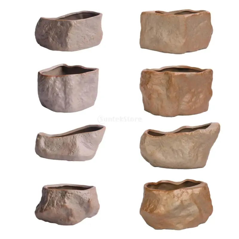 kf-Se30a02426b9749a2a0d2d5ffb1ec9a722-Ceramic-Stone-Shape-Small-Plants-Pot-Succulent-Plant-Flower-Pot-Bonsai-Cactus-Home-Living-Room-Decor עציץ בצורת אבן מקרמיקה איכותית- מתאים לסוקולנטים וקקטוסים בעיצוב נורדי לבית ולמשרד