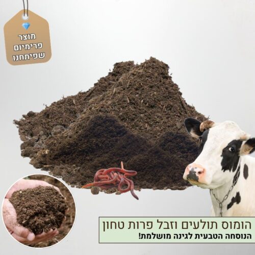 הומוס תולעים וזבל פרות טחון הומוס תולעים וזבל פרות טחון