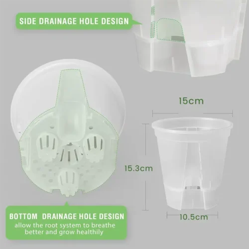 kf S1590b78963544f419efdcaf650211451c 6 Inch Transparent Plastic Garden Pots Self Watering Planters 5 Pack Plastic Nursery Plant Pots with kf S1590b78963544f419efdcaf650211451c 6 Inch Transparent Plastic Garden Pots Self Watering Planters 5 Pack Plastic Nursery Plant Pots with