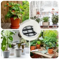 kf-S0061e8fbdf754be6b364ec8c6283d0ddQ-Anti-Rot-Root-Plastic-Planter-Rack-Flower-Pot-Tray-Drip-Plant-Flowerpot-Tray-Indoor-Outdoor-Home מעמד פלסטיק לעציצים עבור מגשי טפטוף (מונע ריקבון שורשים) לאוורור וניקוז יעילים