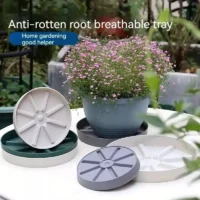 kf-S336801b2e0484c9b90b32053c326d77dF-Plastic-Round-Flower-Pot-Drip-Tray-Plant-Tray-Durable-Thicker-Anti-Rot-Root-For-Indoors-Outdoors תחתית ניקוז עגולה מפלסטיק עם הגבהה לעציצים - הפתרון המושלם למניעת ריקבון שורשים ולאוורור מיטבי
