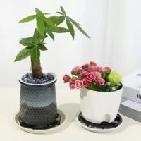 kf-S345eeae207d74068a9ff32ea495e5008C-Anti-Rot-Root-Plastic-Planter-Rack-Flower-Pot-Tray-Drip-Plant-Flowerpot-Tray-Indoor-Outdoor-Home מעמד פלסטיק לעציצים עבור מגשי טפטוף (מונע ריקבון שורשים) לאוורור וניקוז יעילים