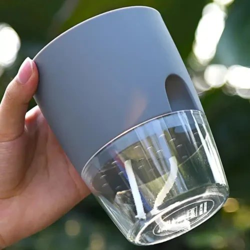 kf-S9808abf938034f3cbeef8fe862e54d44z-Transparent-Double-Layer-Plastic-Flower-Pot-Self-Watering-Flowerpot-Cotton-Rope-Watering-Plant-Pot-with-Injection עציץ פלסטיק איכותי עם תחתית להשקיה עצמית - הפתרון החכם לטיפוח צמחים