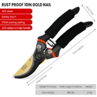 kf-S398f12805c104dbead806a699a327fa0A-pruners מזמרת גינון ארגונומית מקצועית בעלת להב פלדה חד במיוחד עם ציפוי טפלון - חזקה ועמידה במיוחד | לגיזום מושלם ומדויק 🌱