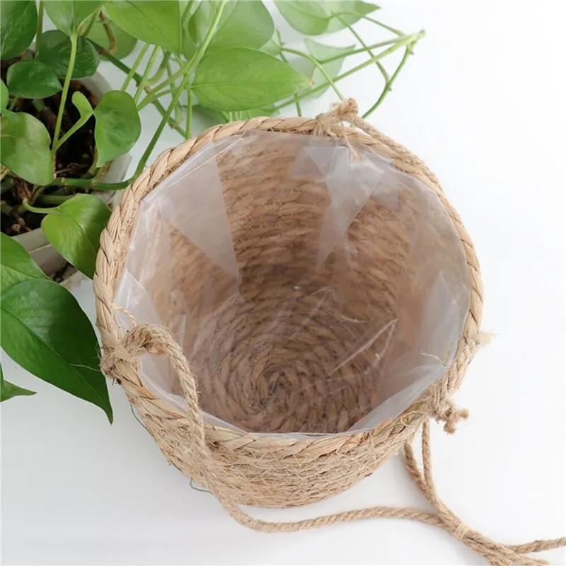 kf-S640c8942713a4a1fb930350ed73b4f36O-planter-macrame עציץ סל לתלייה מחבל טבעי ארוג עם בטנה פנימית - עיצוב בוהו שיק לצמחי בית ומרפסת | מגוון גדלים וצבעים