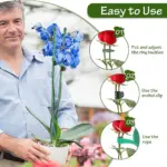 kf-S7abcef9f0adc41d7af18042d7b93fef5I-Plant-Stakes-Plant-Support-Stakes-Suitable-for-Indoor-Outdoor-Plants-Green-Plant-Stick-Support-Potted-Plants סט 15 מוטות תמיכה מקצועיים עם קליפסים - מושלם לסחלבים ולשאר צמחי הבית והגינה הדורשים תמיכה