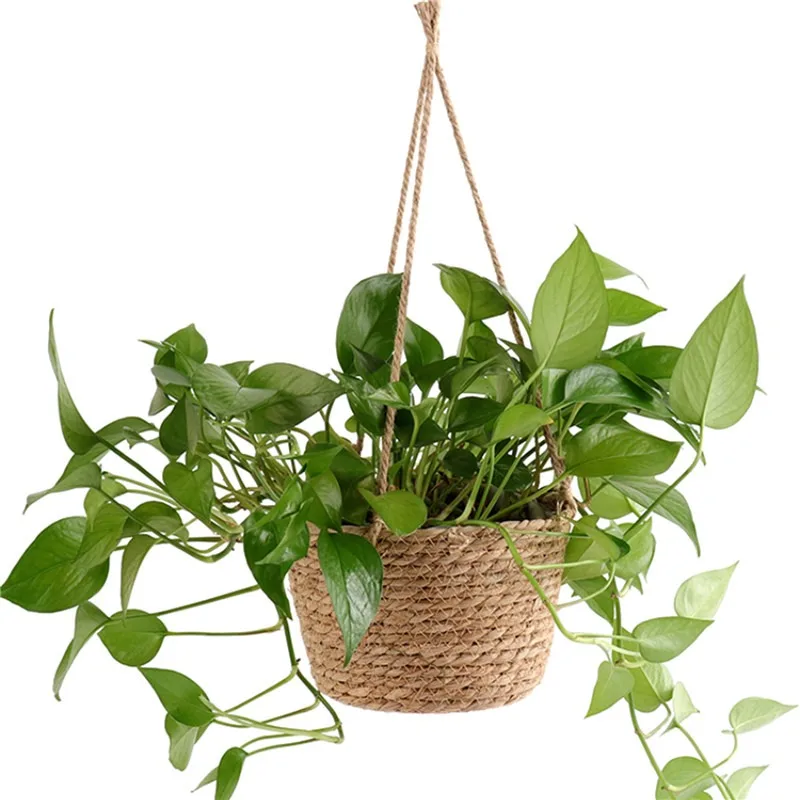 kf-Se96b4ca52b764bd5ba1812ec7f51ccccc-planter-macrame עציץ סל לתלייה מחבל טבעי ארוג עם בטנה פנימית - עיצוב בוהו שיק לצמחי בית ומרפסת | מגוון גדלים וצבעים