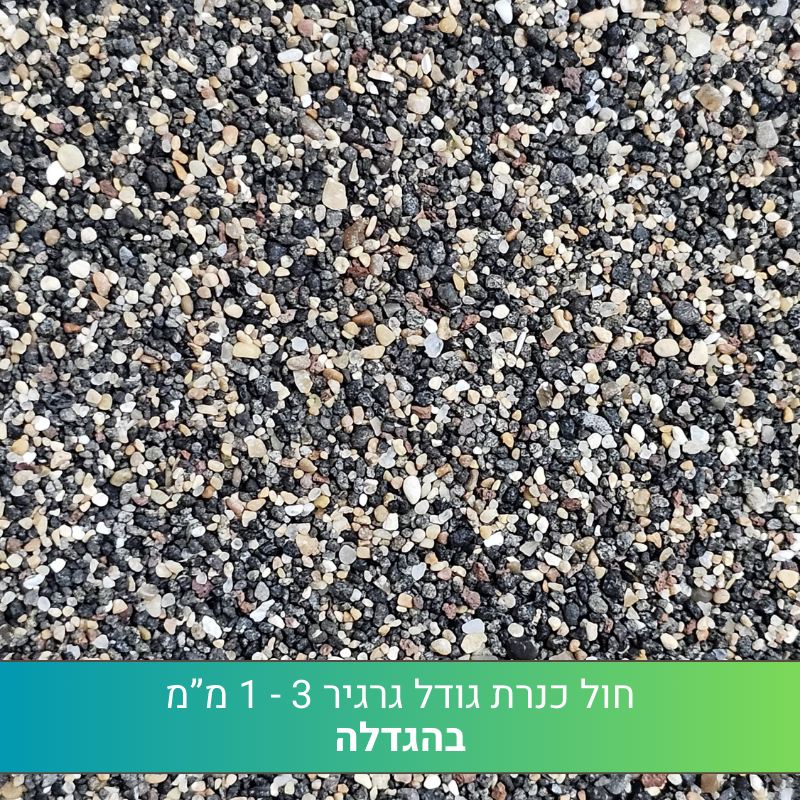 חול כנרת גודל גרגיר 1-3 חול כנרת גודל גרגיר 1-3