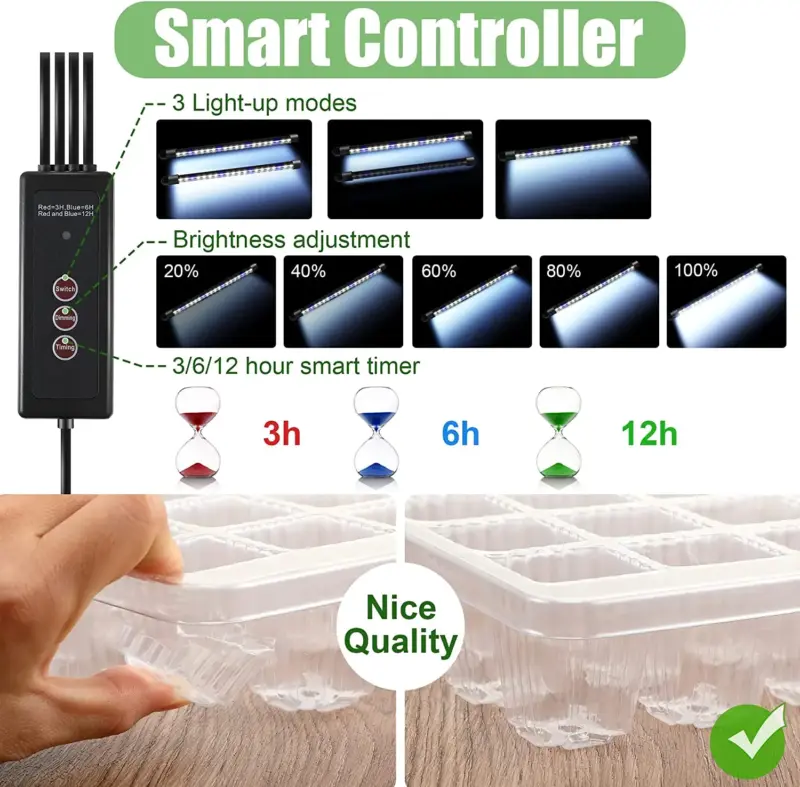 kf-S1f0c1ff1dc0b414da4cdb135c72be59dD זוג חממות עם ארגזי זריעה והנבטה - מושלם לגינון ביתי - 80 תאים עם בקרה חכמה ותאורת LED מתוזמנת אוטומטית