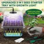 kf-Se409d9c2dc004a7699922da5fa1e40f9v ערכת נביטה חכמה עם תאורה ומגש השקיה עצמי - 2 יחידות