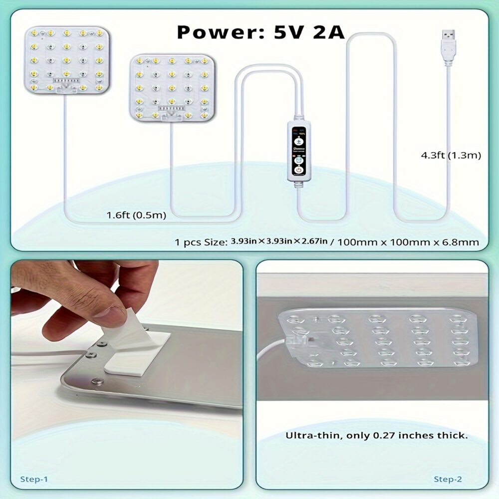 product-fancy-4a6d002a-49b6-4a2e-ae71-84a1e9b9fd5b 2 מנורת גידול מקצועית לצמחים מבית DOMMIA בעלות ספקטרום אור מלא וטיימר חכם - CRI 95 לנראות טבעית של הצמח