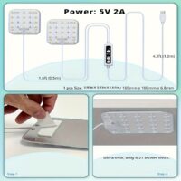 product-fancy-4a6d002a-49b6-4a2e-ae71-84a1e9b9fd5b 2 מנורת גידול מקצועית לצמחים מבית DOMMIA בעלות ספקטרום אור מלא וטיימר חכם - CRI 95 לנראות טבעית של הצמח