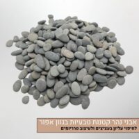 אבני נהר טבעיות בגוון אפור אבני נהר טבעיות - אבנים חלקות בצבע אפור לחיפוי עליון או לעיצוב טרריום, אבנים דקורטיביות עמידות בעיצוב כפרי