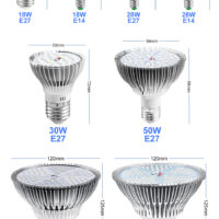 מנורת LED לגידול צמחים - ספקטרום אור מלא לגידול וצמיחה מושלמת E27 (אור סגול)