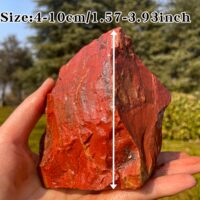אבן Red Jasper אדומה טבעית גדולה לעיצוב ויצירה בגדלים שונים