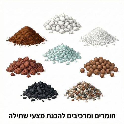 חומרים ומרכיבים להכנת מצעי שתילה חומרים ומרכיבים להכנת מצעי שתילה