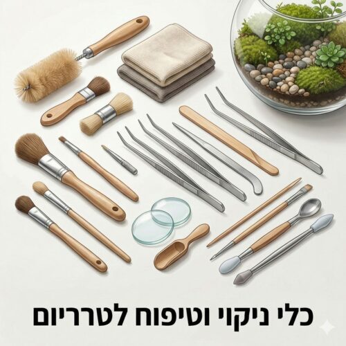 כלי ניקוי וטיפוח לטרריום