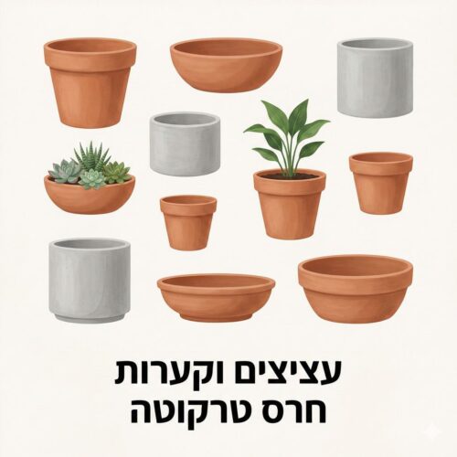 עציצים וקערות חרס טרקוטה עציצים וקערות חרס טרקוטה