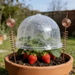 lectroplated copper garden antenna kit אנטנת נחושת Electroculture מיוחדת לצמחים - מוט נחושת בעיצוב ספירלה 25 ס"מ