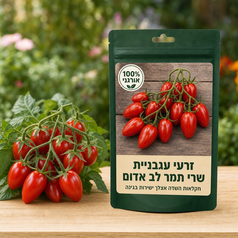 זרעי עגבניית שרי תמר לב אדום זרעי עגבניית שרי תמר לב אדום - Cherry sweet heart 🍅